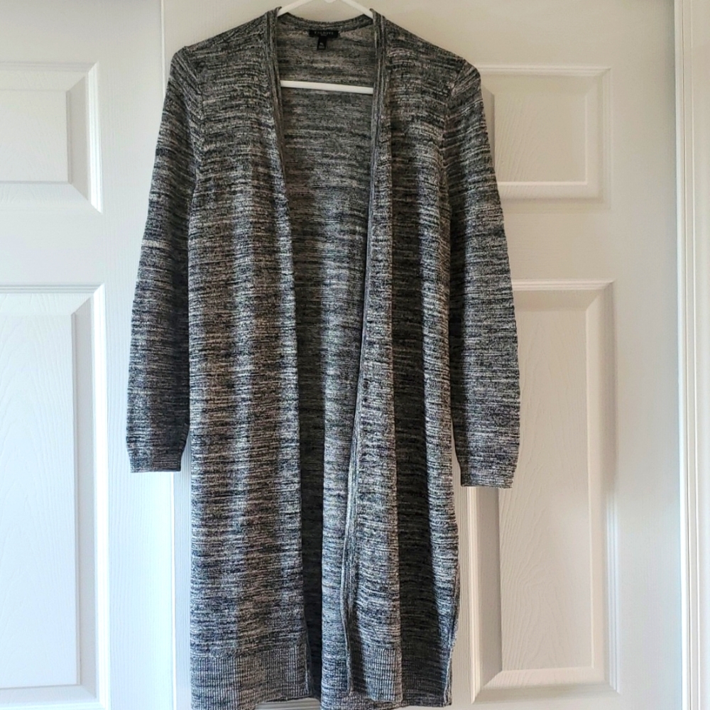 Petite M Talbots long open cardigan